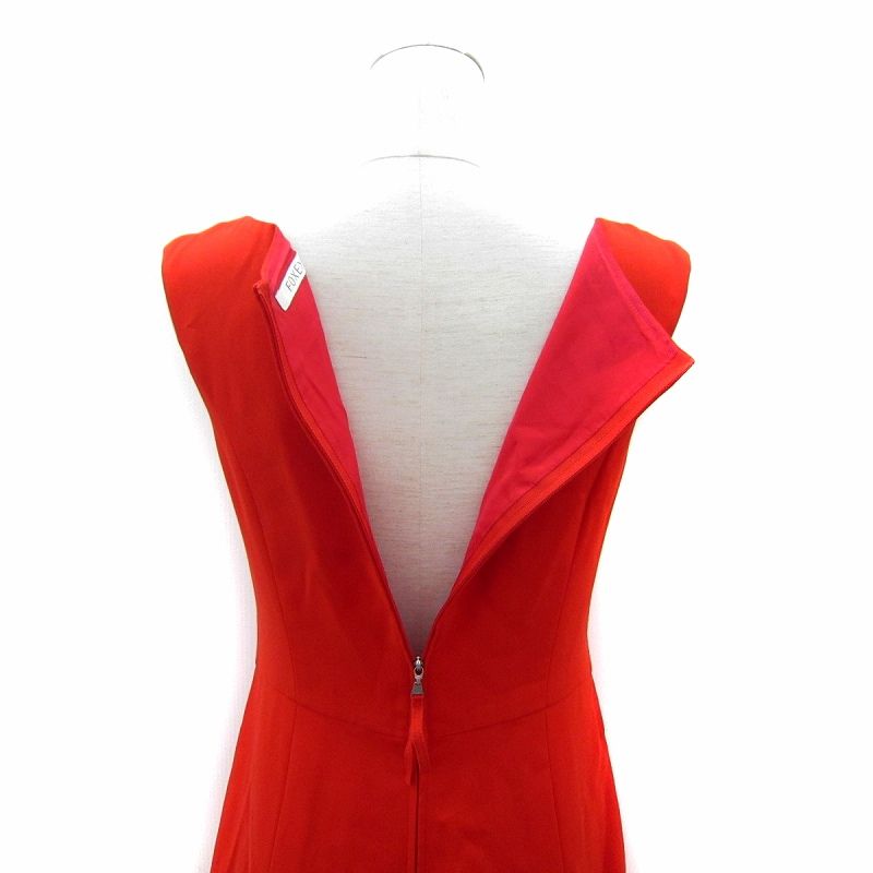 フォクシー FOXEY ワンピース ロング丈 ノースリーブ ラウンドネック