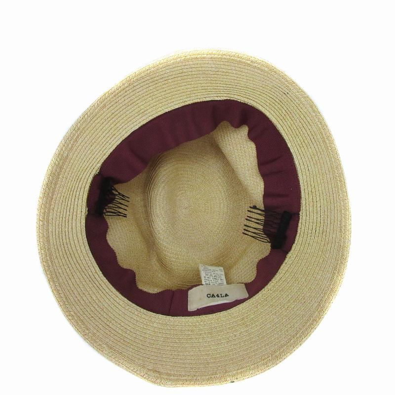 カシラ CA4LA 麦わら帽子 ストローハット リボン ヘアピン付き ライト