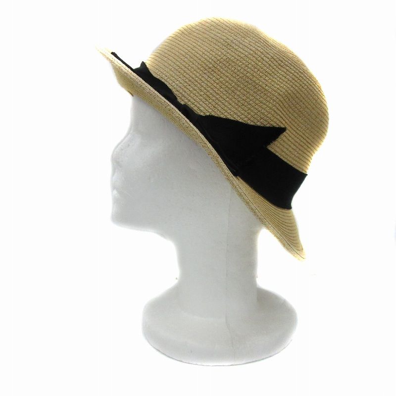 カシラ CA4LA 麦わら帽子 ストローハット リボン ヘアピン付き ライト