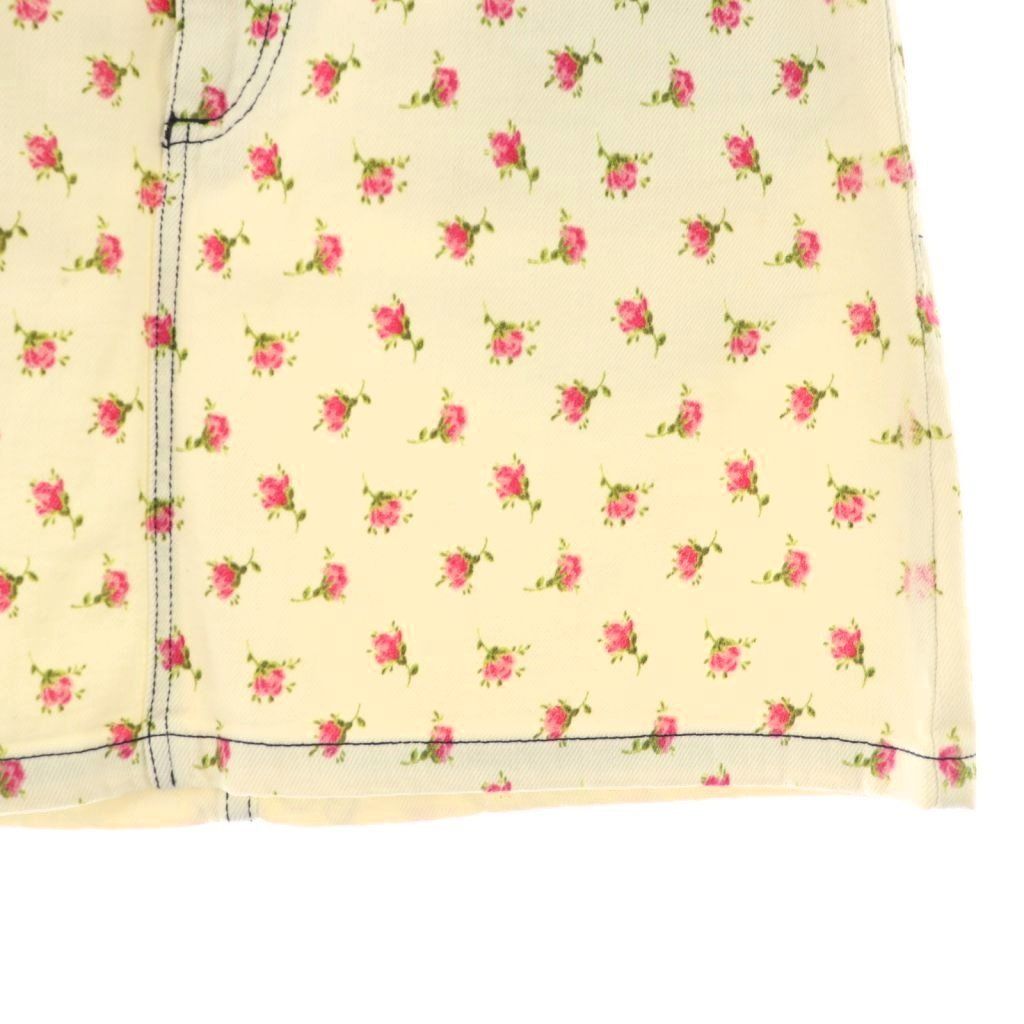 スカート ドルチェアンドガッバーナ 花柄  ミニ台形 裏地も手書きのシルク素材 ディー&ジー ドルガバ ドルチェ&ガッバーナ D&G 台形スカート デニム