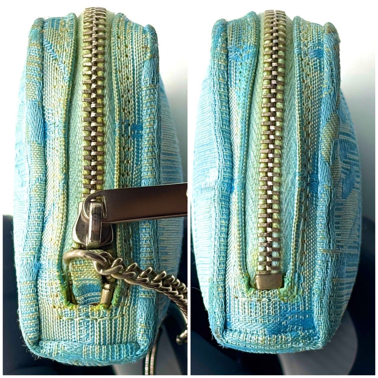 透明感ブルーの余韻】 CHANEL シャネル コインケース キーリング付き