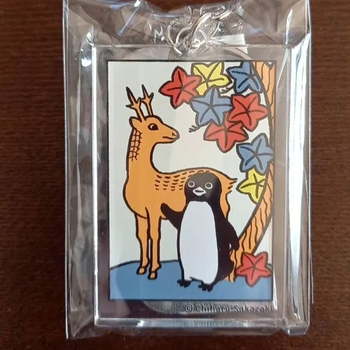 新品未開封品｣Suicaのペンギン 花札柄キーホルダー 10月 紅葉 ペンギン