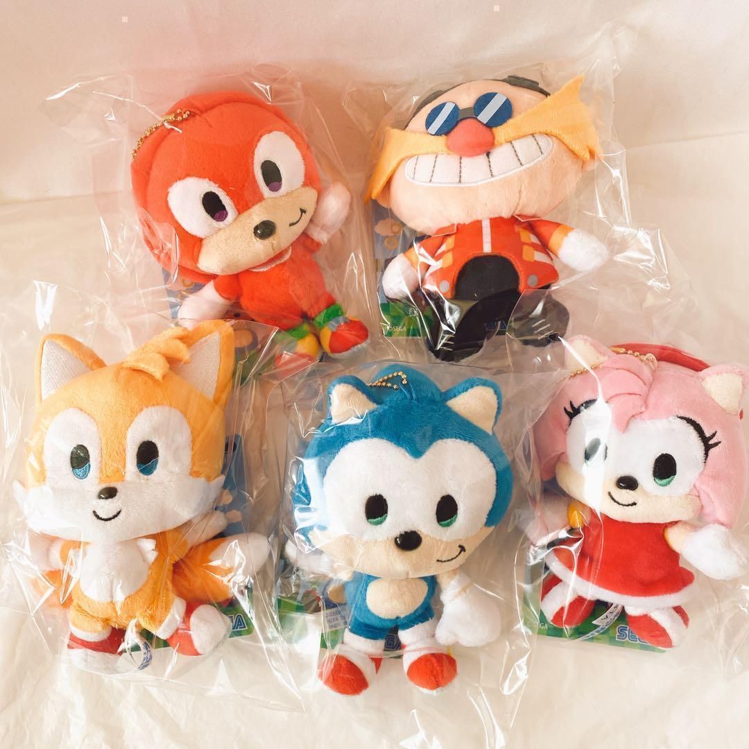 5種 SONIC＆FRIENDS ソニック＆フレンズ マスコット ぬいぐるみ 【公式