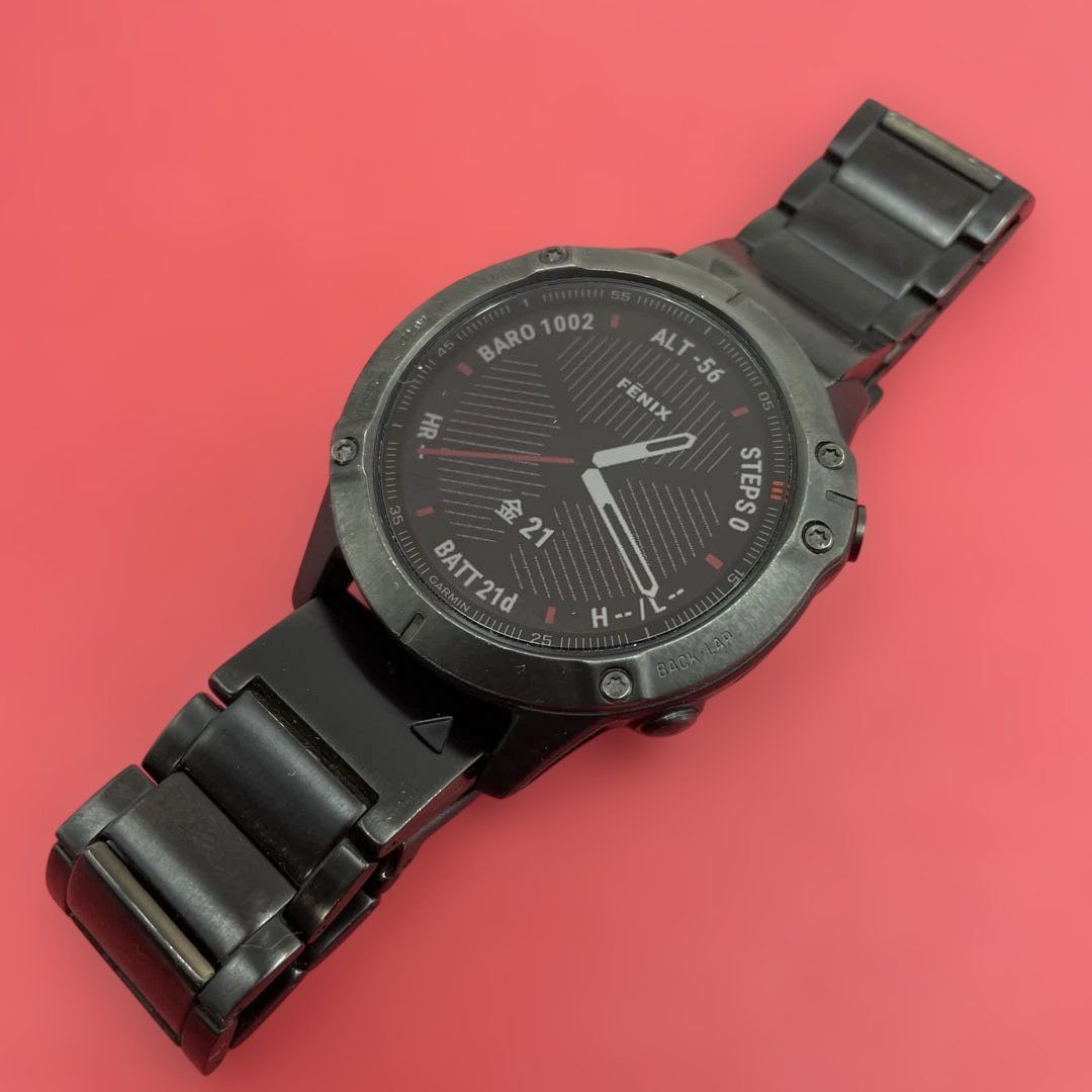GARMIN FENIX6 Sapphire Black 中古 - メルカリ