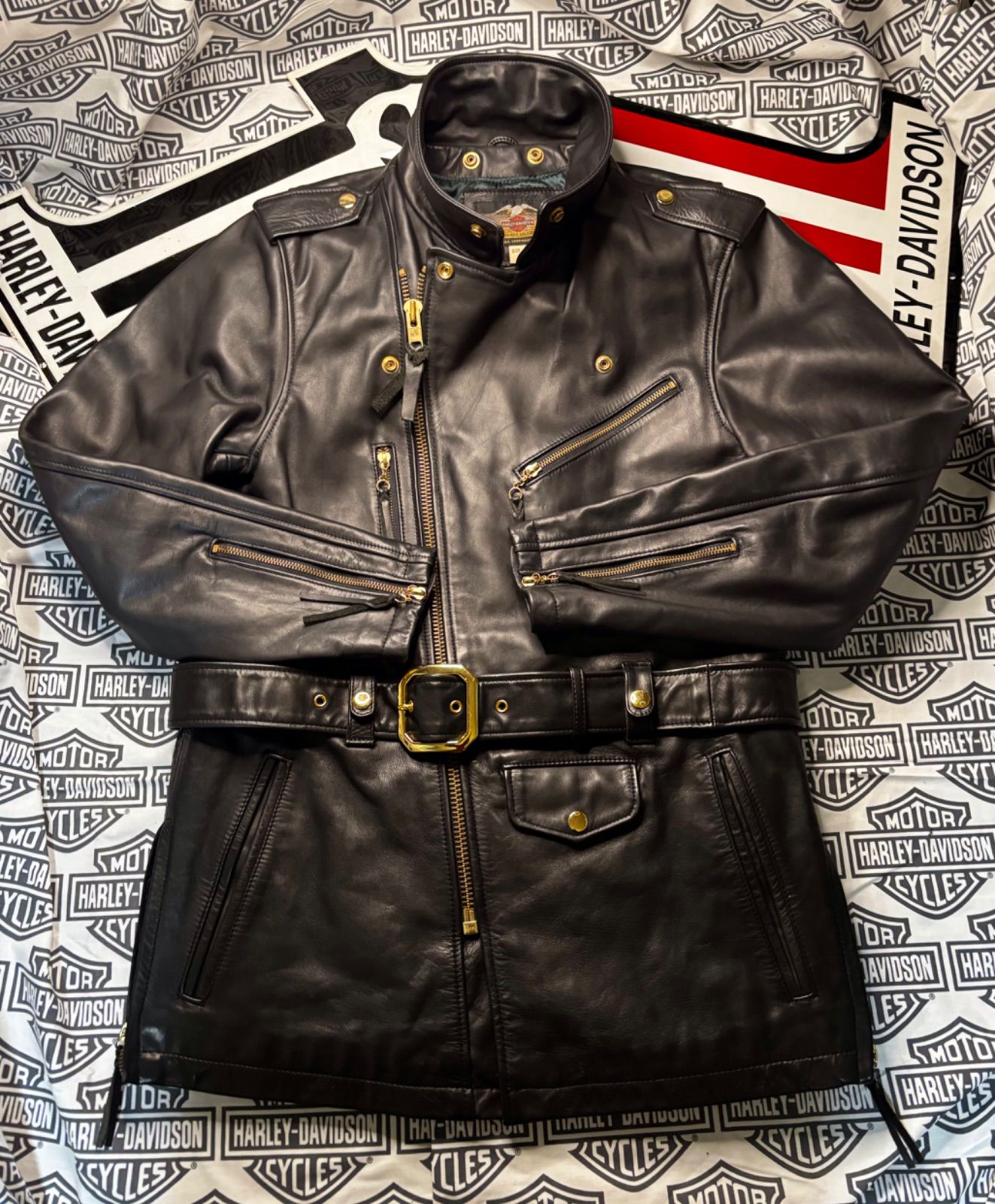 【早い者勝ち値引きUSED美品】Harley-Davidson ジャケット L ⭐️入手困難モデル！⭐️非常に稀少なUS-Harley-Davidson POLICE