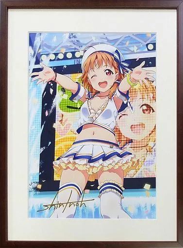 【中古】原画イラストボード 『ラブライブ!サンシャイン!!』高海千歌 伊能津 箔押しサイン入り複製原画 カードリスト ｜ ヴァイスシュヴァルツ｜Weiβ Schwarz