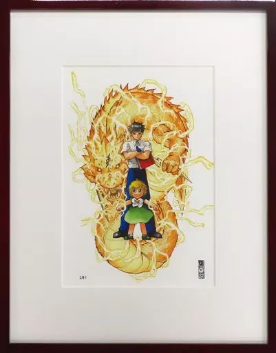中古】原画イラストボード 付属品付)金色のガッシュ!!と雷句誠原画展