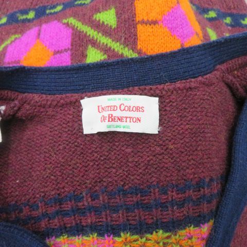 ベネトン　ニット　カーディガン ユナイテッド カラーズ オブ ベネトン UNITED COLORS OF BENETTON. V