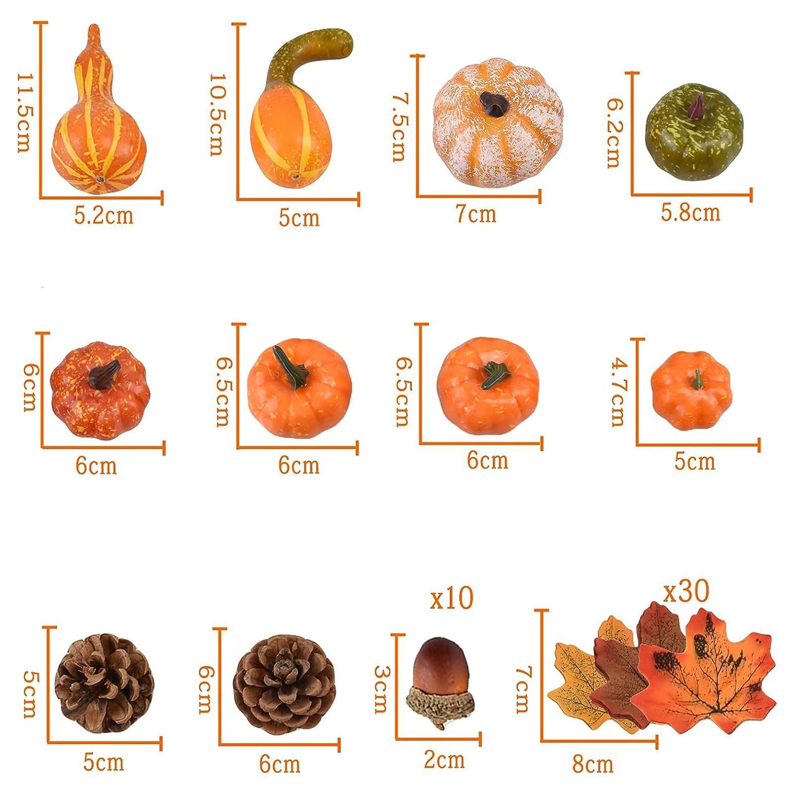 数量 楓の葉 造花 秋の装飾 感謝祭 紅葉 パーティー 人工カボチャ 店舗 イベント 手のひらサイズ 結婚式 リース 季節の飾り DIY 置物 撮影小道具 Halloween かぼちゃ decoration ミニカボチャ 飾り
