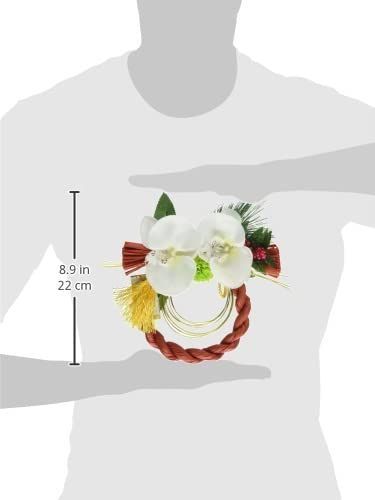  しめ縄 おしゃれ 正月飾り 秀〆 モダンリース 胡蝶蘭 赤 A 078 その他 正月