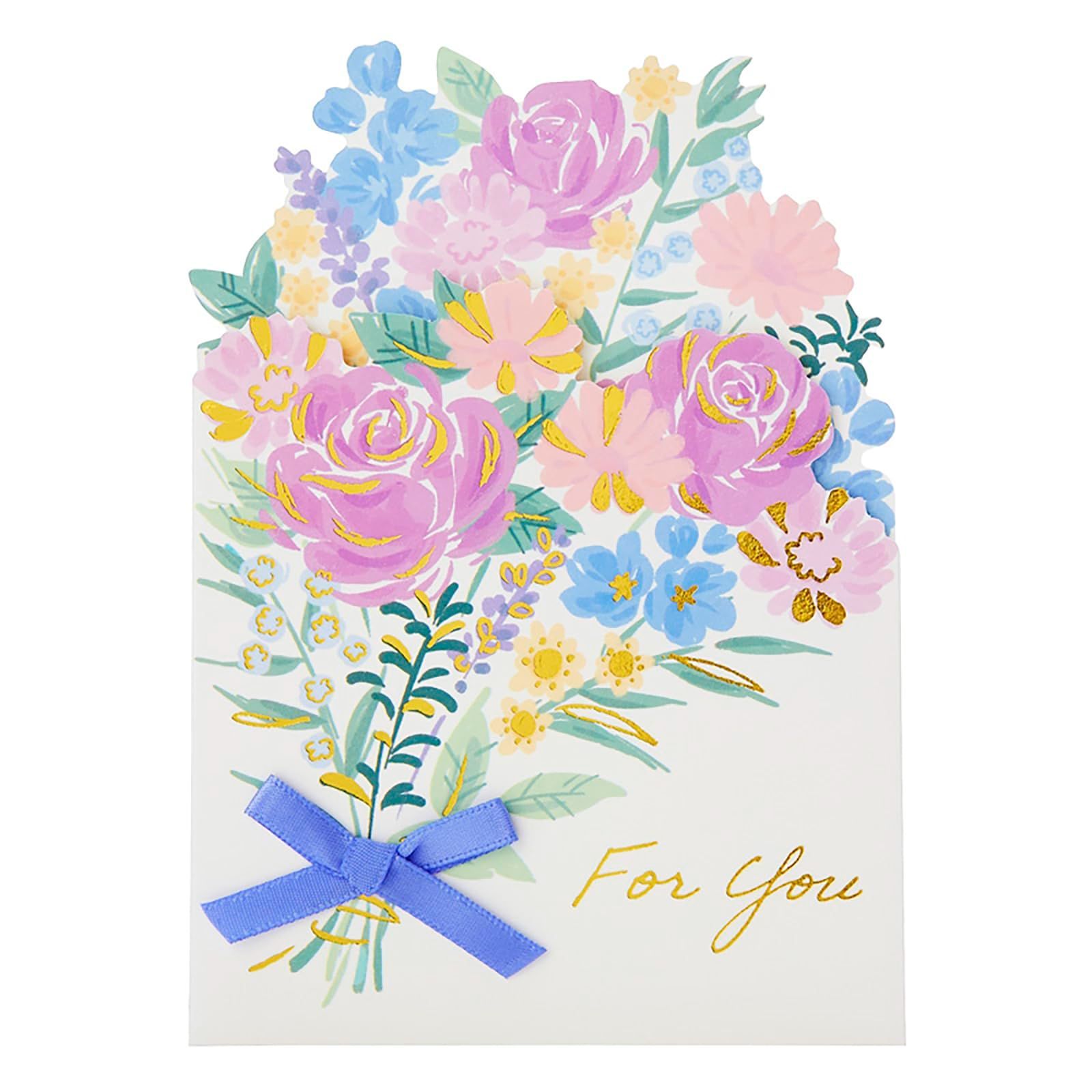 メッセージカード 多目的 花束パープル グリーティングカード 海外輸送可 サンリオ MU 185 3 SANRIO 981681