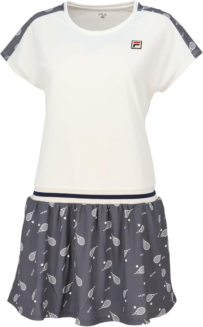 FILA フィラ テニス ウェア ワンピース Мサイズ 新品未使用 白グレー