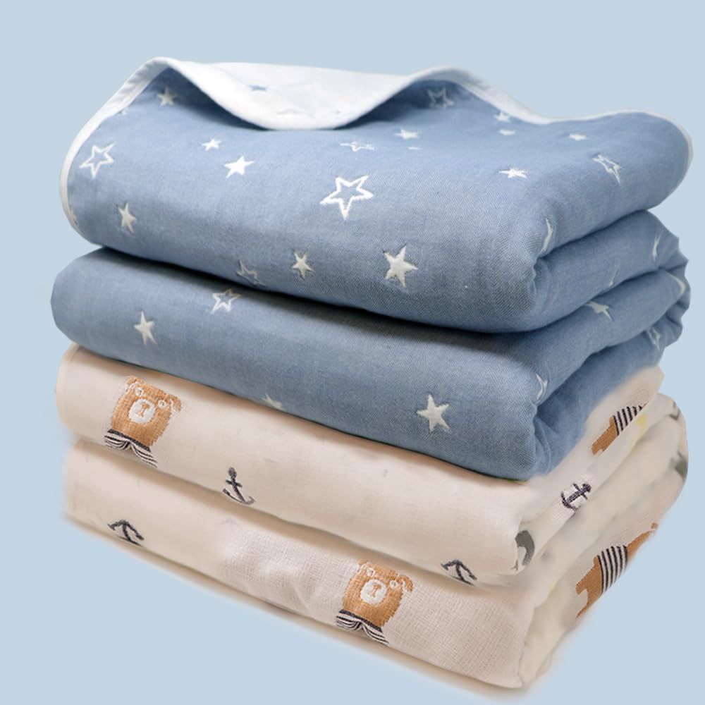 星と熊 組 L トドラー約 出産祝い 赤ちゃん ベビー タオルケットお昼寝 保育園 トドラーケット ガーゼケット 6重 CUPS LILY