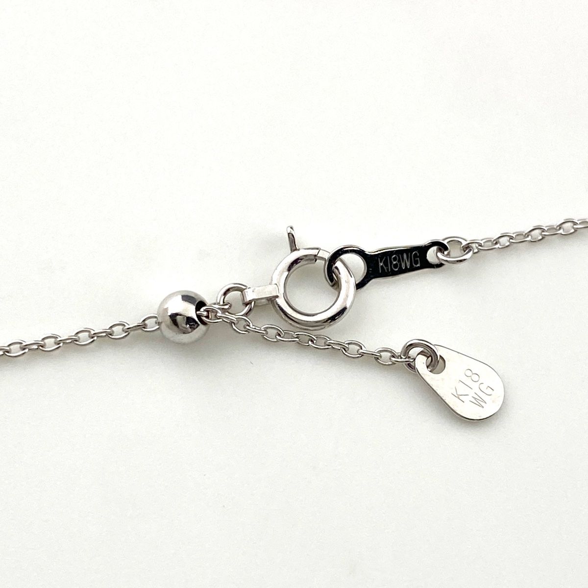 K18WGネックレス ハート 74H2409 ゴールドネックレス K18 18金