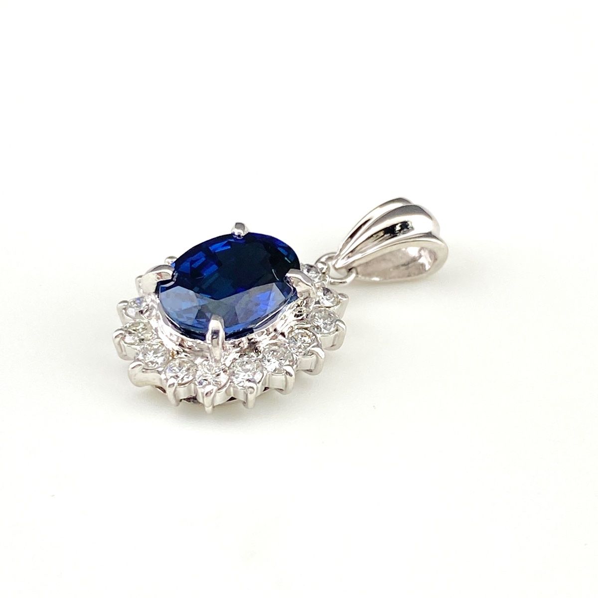 【mai】天然サファイア　ダイヤモンド　ペンダントトップ　プラチナ900 サファイア ペンダントトップ プラチナ メレダイヤ ペンダントトップ