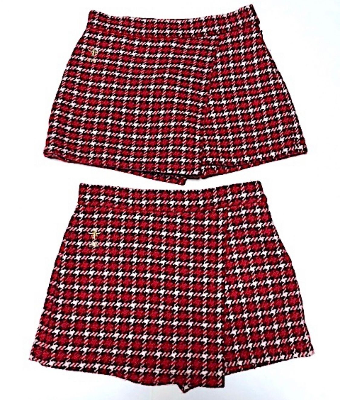 定価30万 Christian Dior 現行 千鳥 CDボタン スコート 36 めっちゃ可愛い！早い者勝ち！【姉妹お揃い】ディオール キッズ 千鳥格