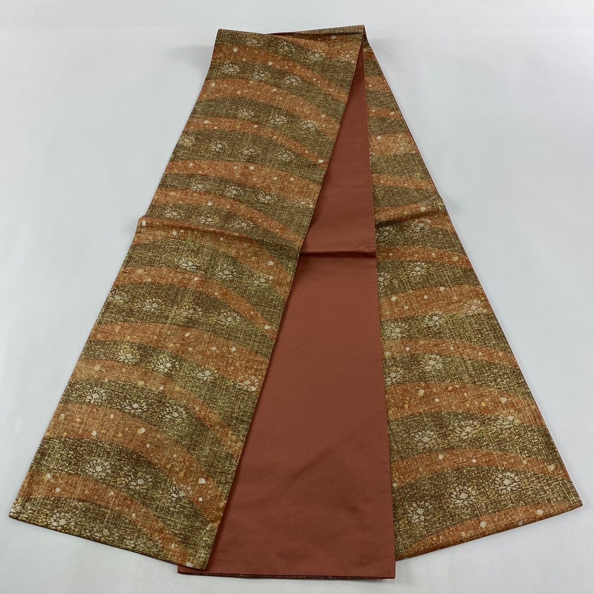 豪華絢爛美品牛首紬正絹全通袋帯 豪華絢爛美品牛首紬正絹全通袋帯