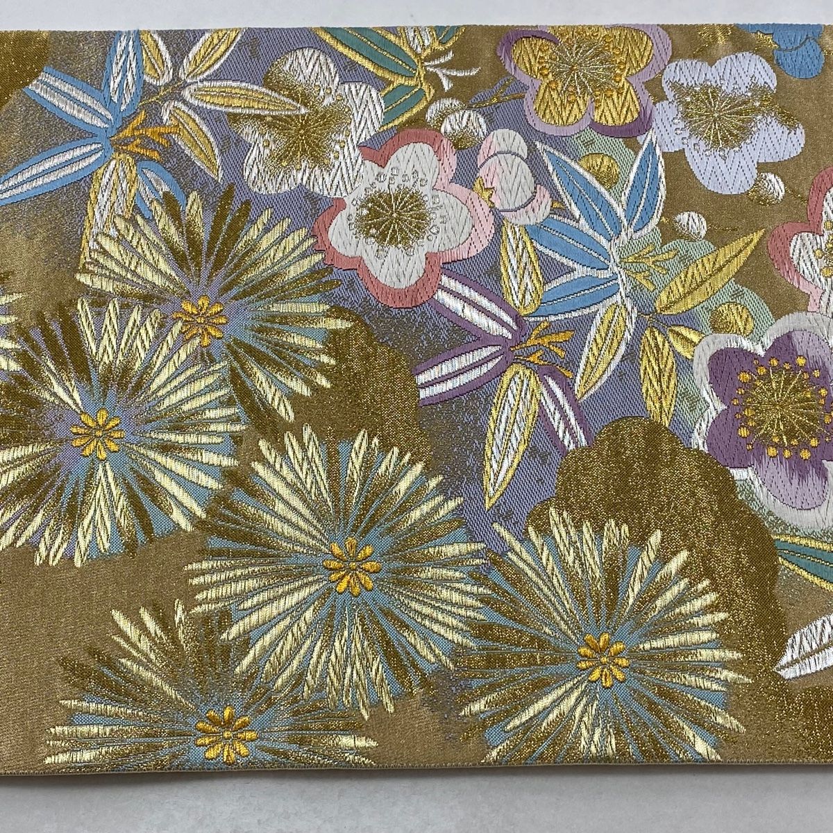 袋帯 秀品 松竹梅 雲文 唐織 箔 金色 六通 正絹 【中古】 - メルカリ