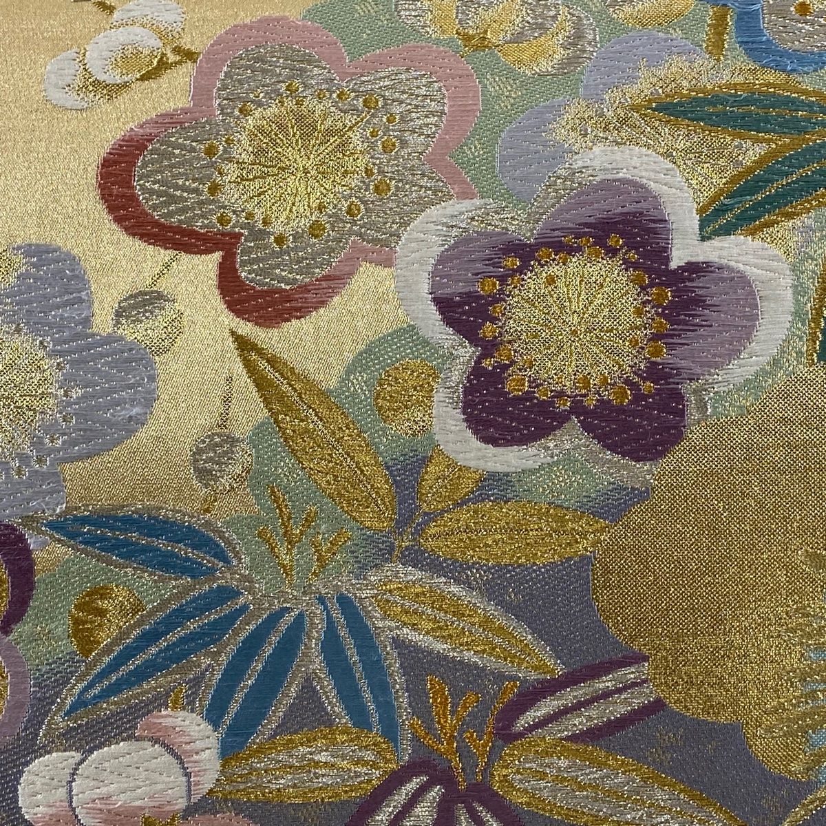 袋帯 秀品 松竹梅 雲文 唐織 箔 金色 六通 正絹 【中古】 - メルカリ