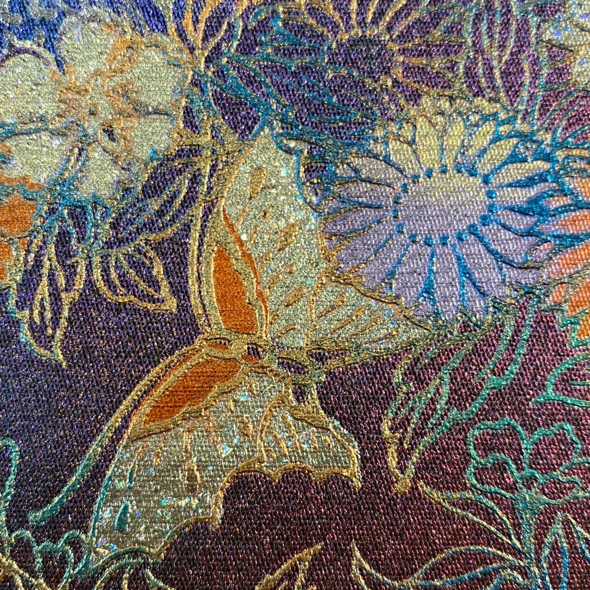 正絹 袋帯 花蝶宝づくし【おおば】 正絹 袋帯 花蝶宝づくし【おおば】