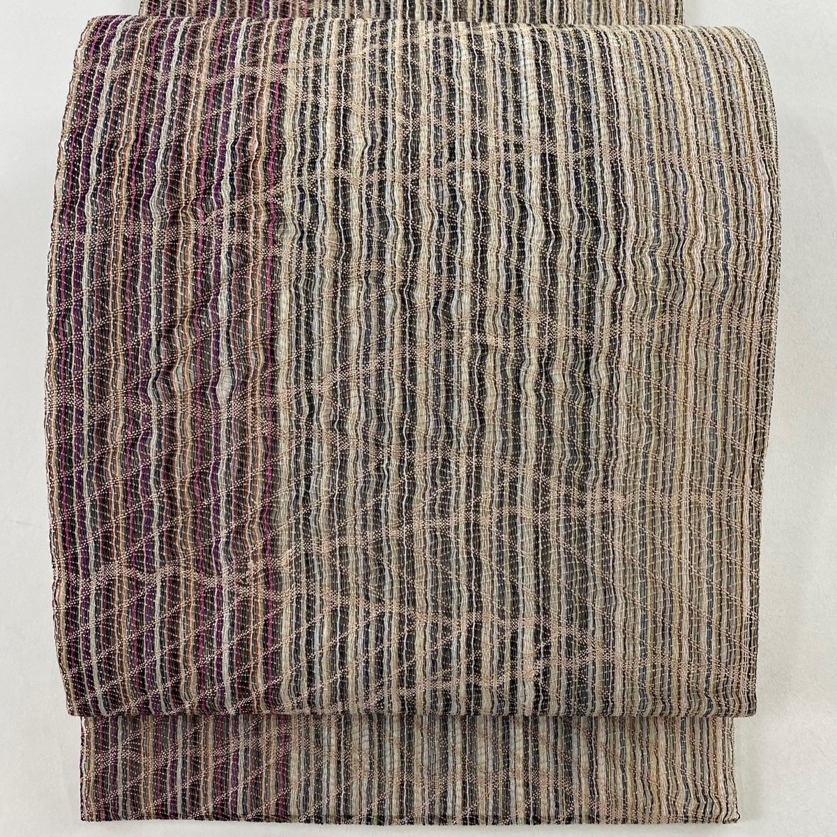 幾何学模様 ベージュ系 袋帯 幾何学模様 ベージュ系 袋帯 出品したばかり‼️】ベージュ系 幾何学