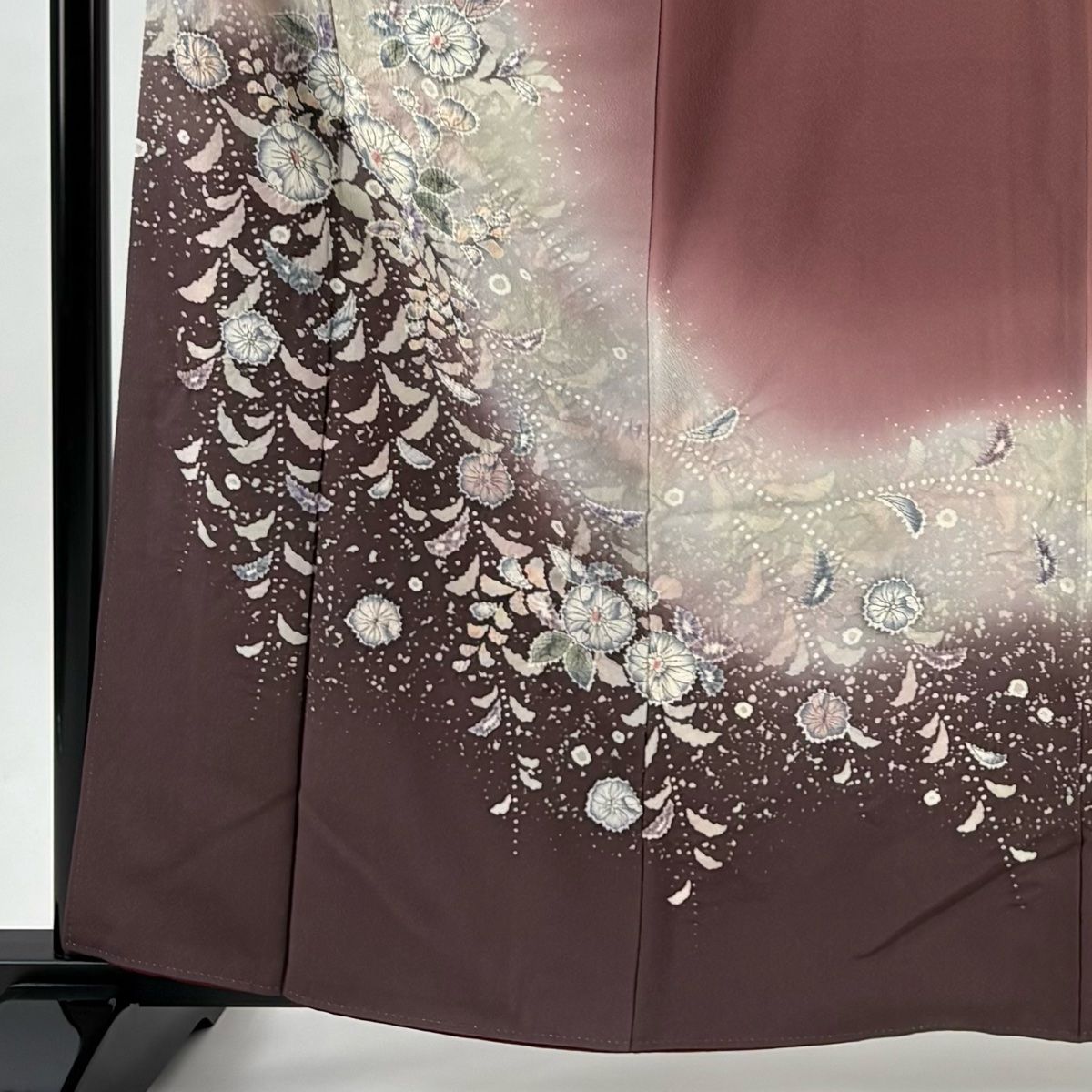 訪問着 身丈159.5cm 裄丈64.5cm M 袷 落款 辻ヶ花 染め分け ぼかし 赤