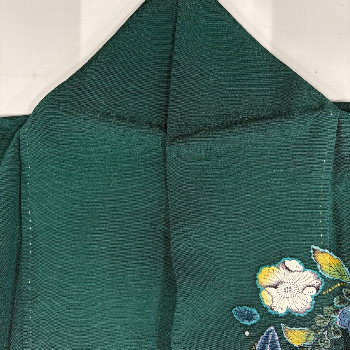 最終価格‼️から最後のお値下げ‼️美品‼️訪問着 辻が花柄刺繍 金色と緑色 最終価格‼️から最後のお値下げ‼️美品‼️訪問着 辻が花柄