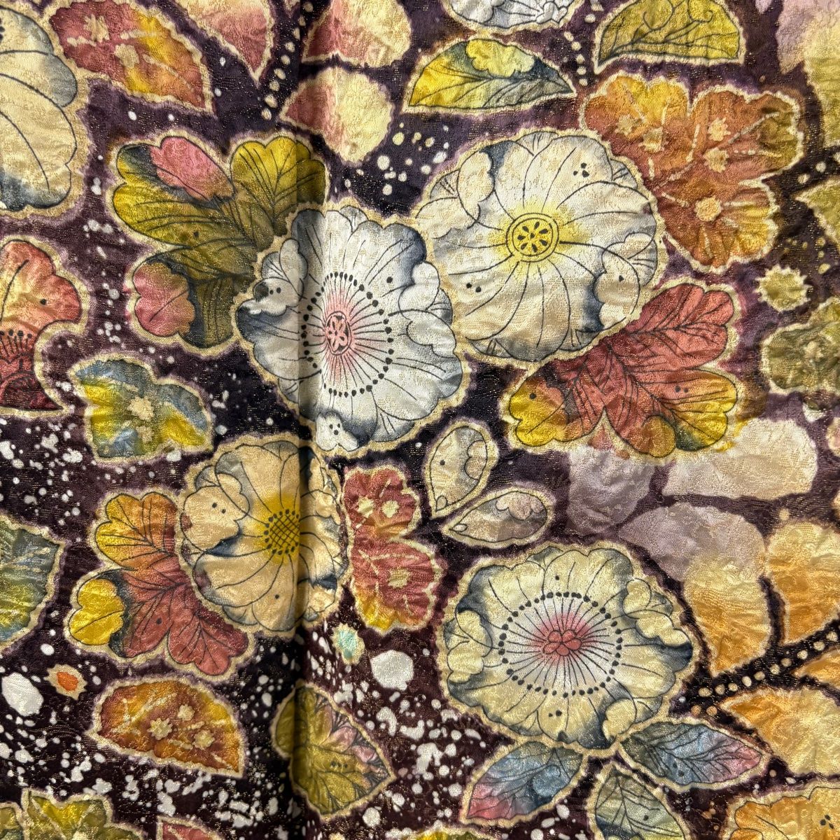 訪問着 身丈159cm 裄丈65.5cm M 袷 翠山工房 やまと 落款 辻が花 金