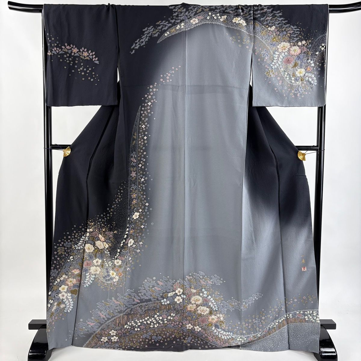 モノトーンシック様　美品　正絹胴抜き　モノトーン辻ヶ花訪問着単品 モノトーンシック様 美品 正絹胴抜き モノトーン辻ヶ花訪問着単品 美