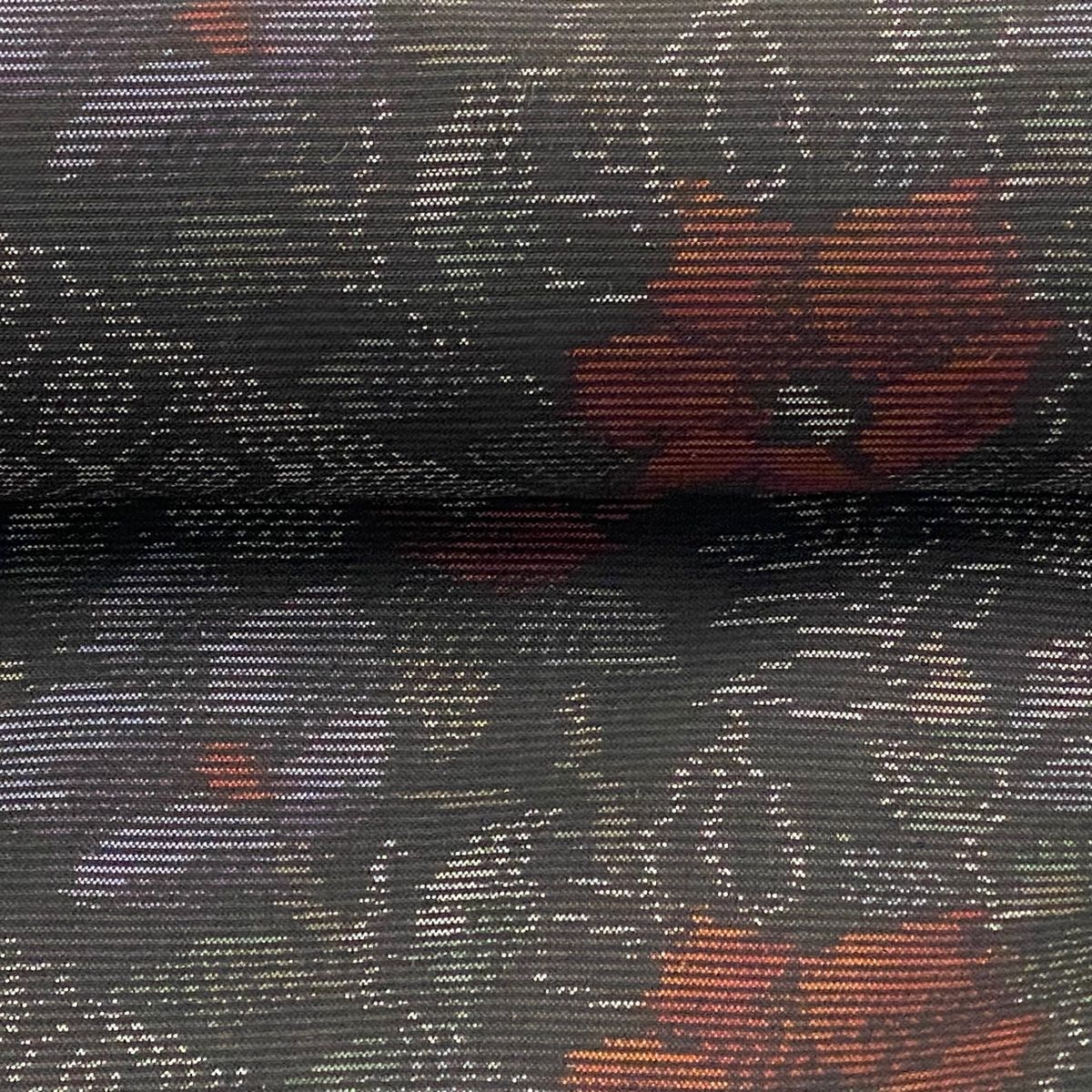 平和屋着物＊夏物 黒紋付 黒反物 着尺 絽 五泉 神光 古代泥黒染 逸品