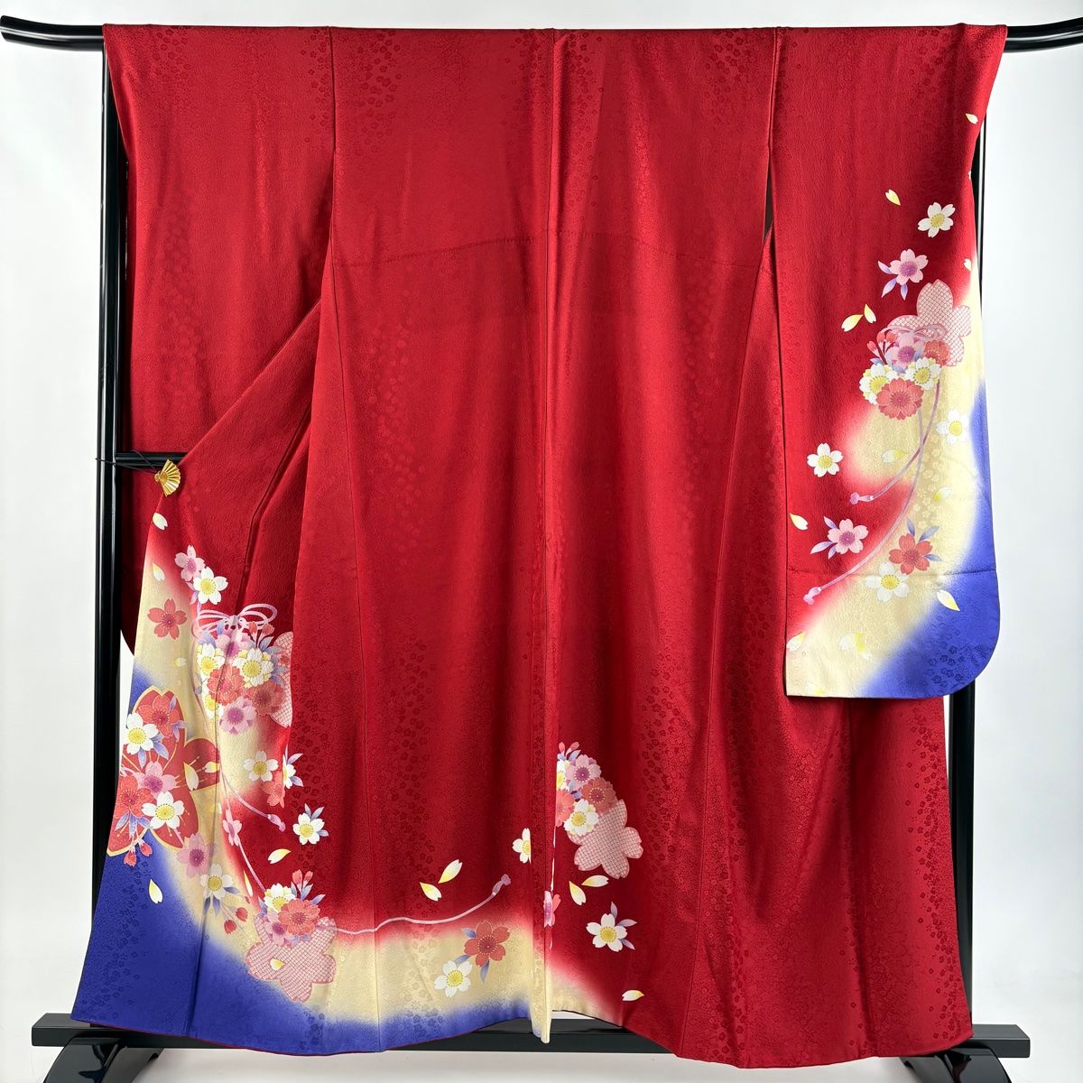 着丈157裄丈62着物～名古屋帯～帯締め～帯板～赤色おしゃれ襟 着丈157裄丈62着物～名古屋帯～帯締め～帯板～赤色おしゃれ襟