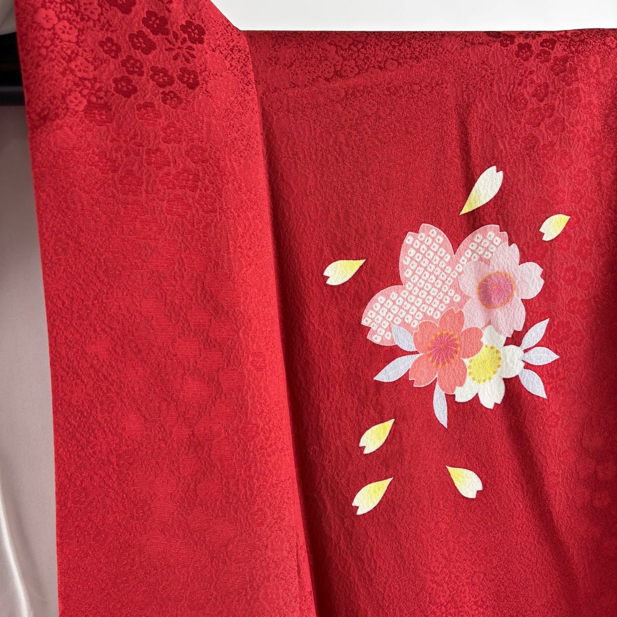 着丈157裄丈62着物～名古屋帯～帯締め～帯板～赤色おしゃれ襟 着丈157裄丈62着物～名古屋帯～帯締め～帯板～赤色おしゃれ襟