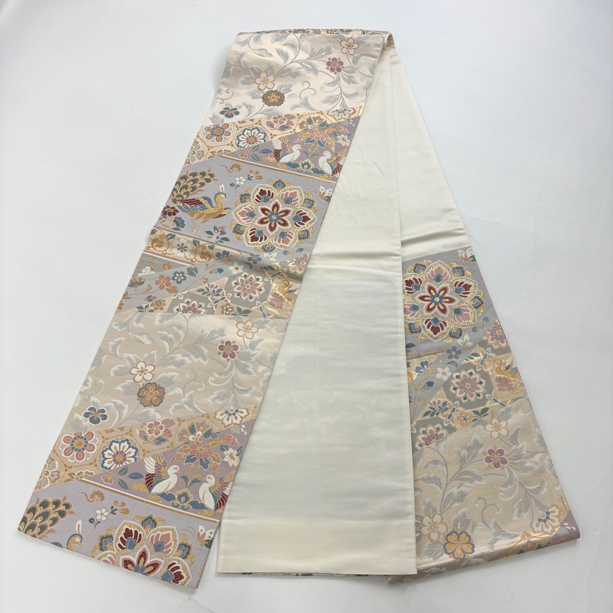 訪問着 袋帯2点セット身丈161cm 裄丈68.5cm L 袷 花 流水