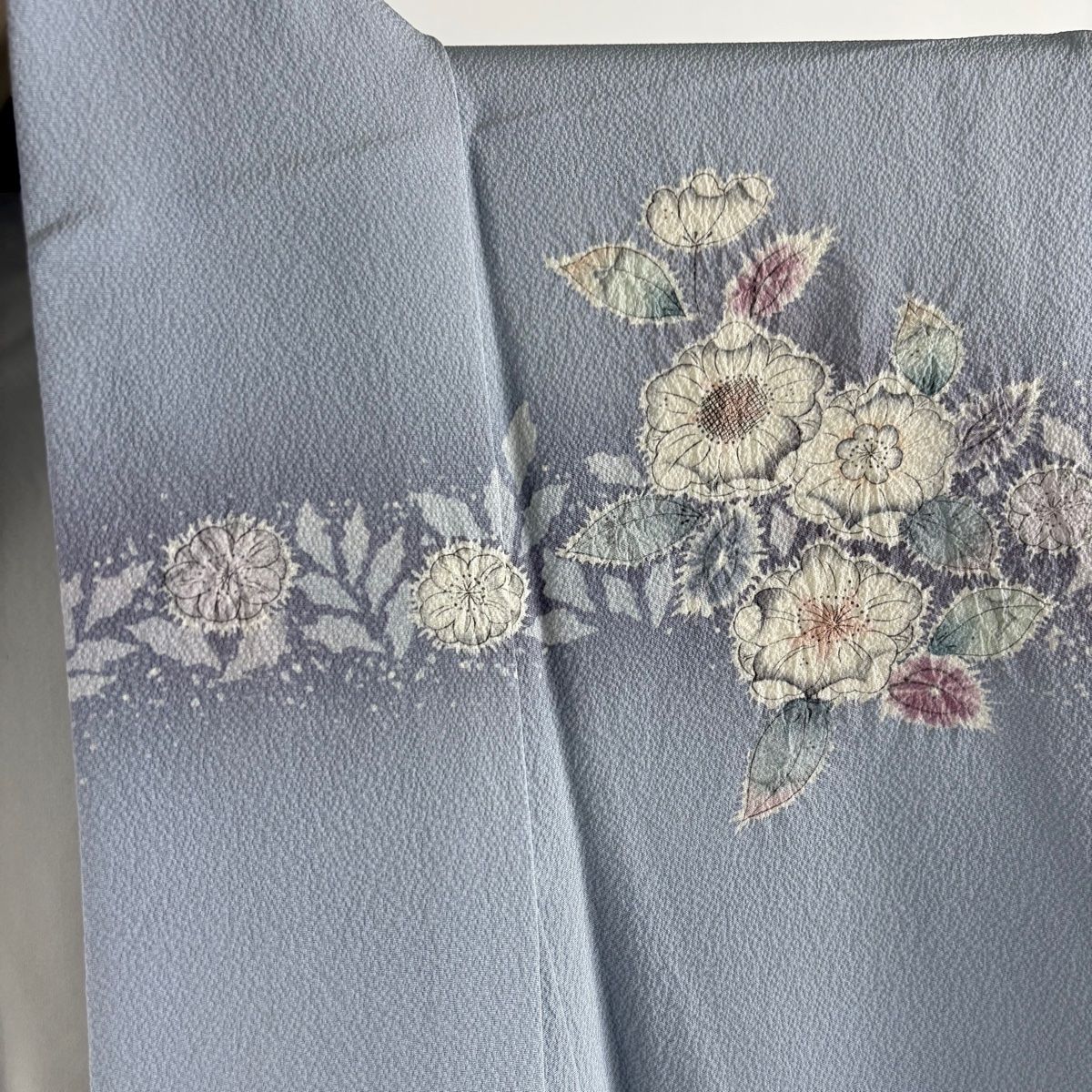 訪問着 身丈165cm 裄丈66cm M 袷 翠山工房 袋帯セット 落款 辻が花