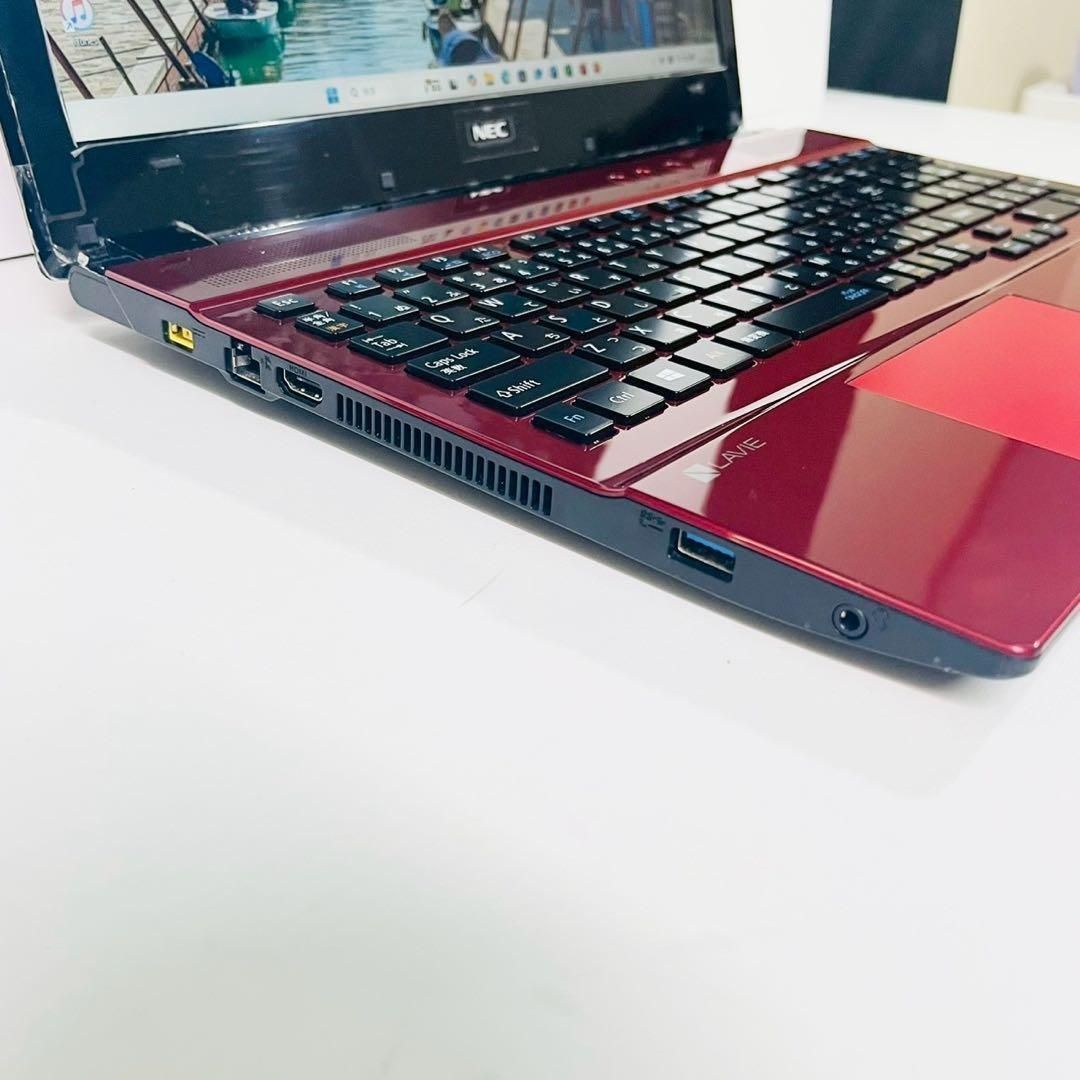開店セール✨】鮮やかレッド×高画質フルHD！ LAVIE / 8GB SSD512GB