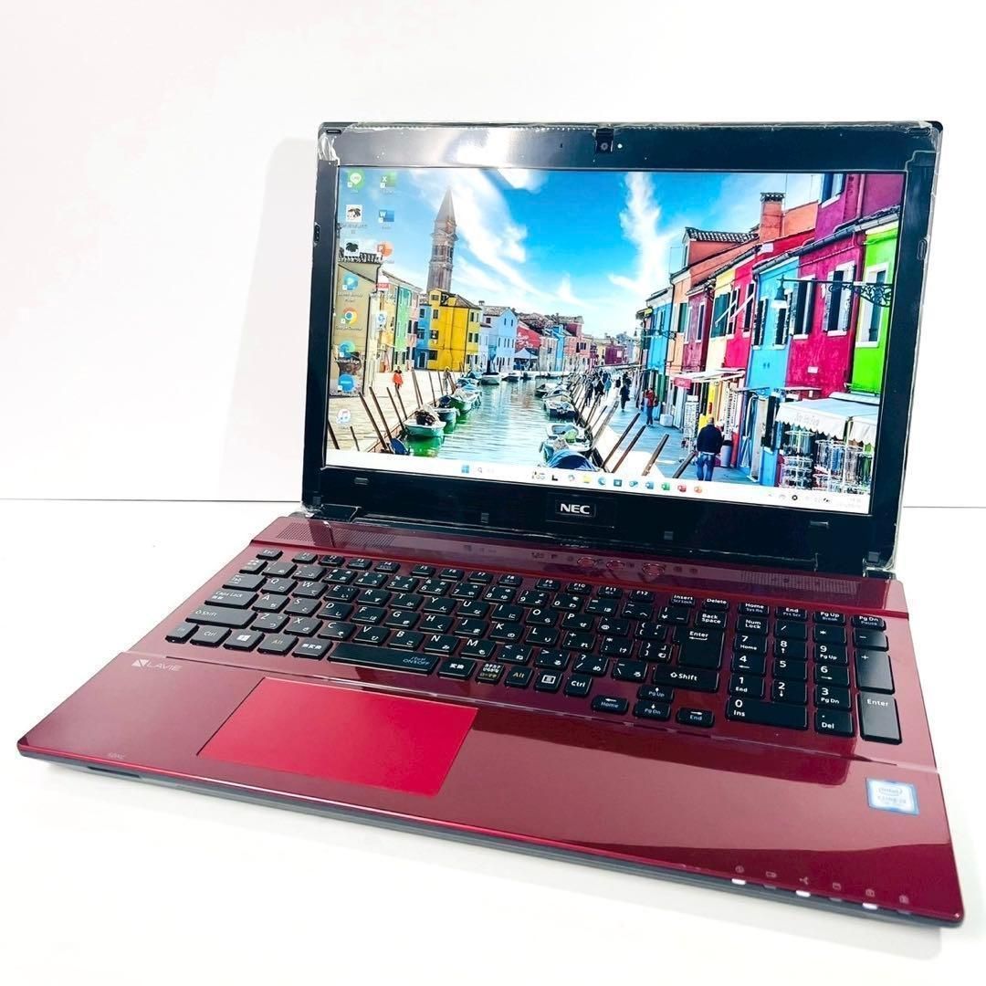 開店セール✨】鮮やかレッド×高画質フルHD！ LAVIE / 8GB SSD512GB