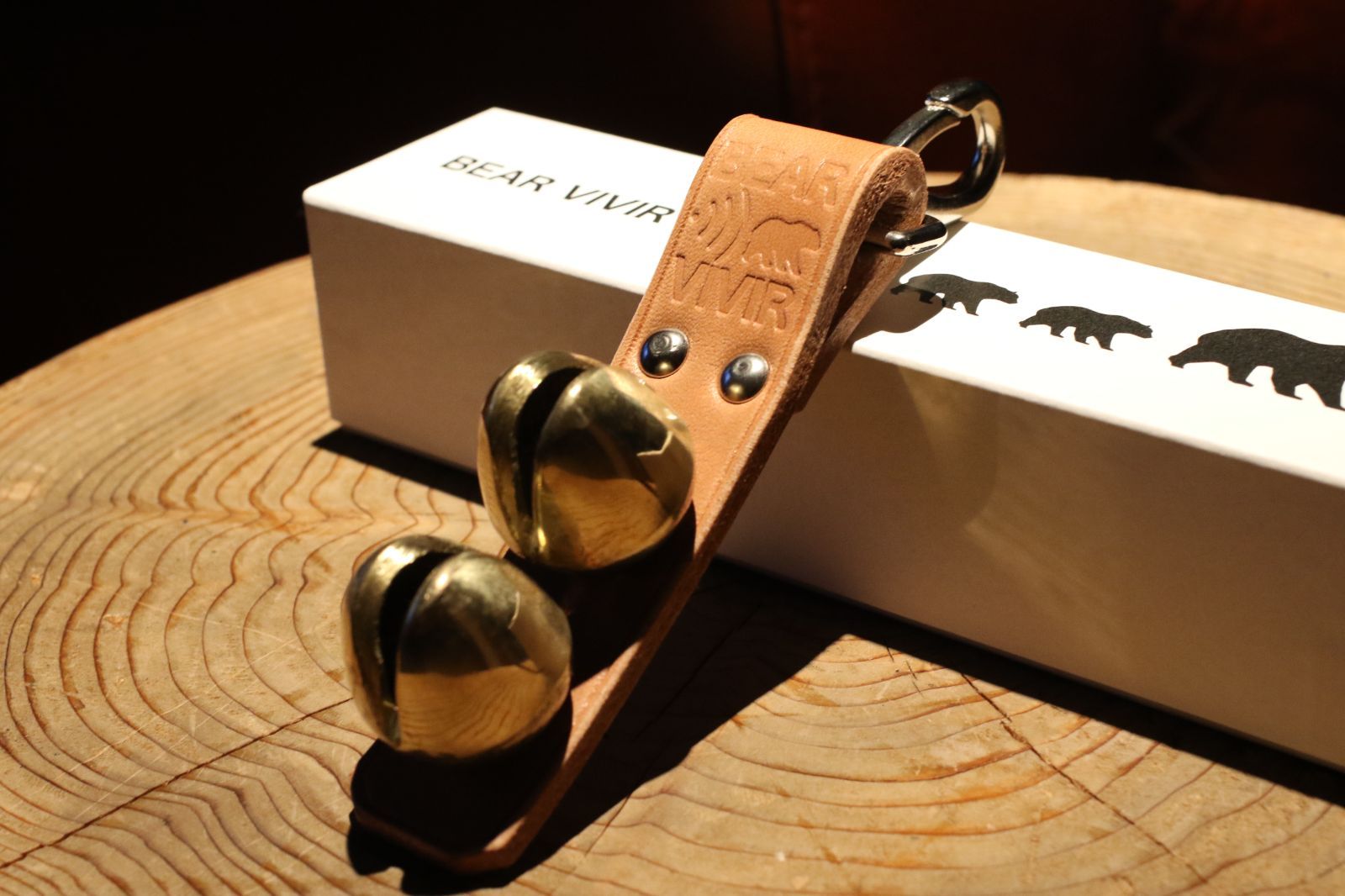 南部熊鈴 2連 フック付き BEARVIVIR×塩釜馬具店