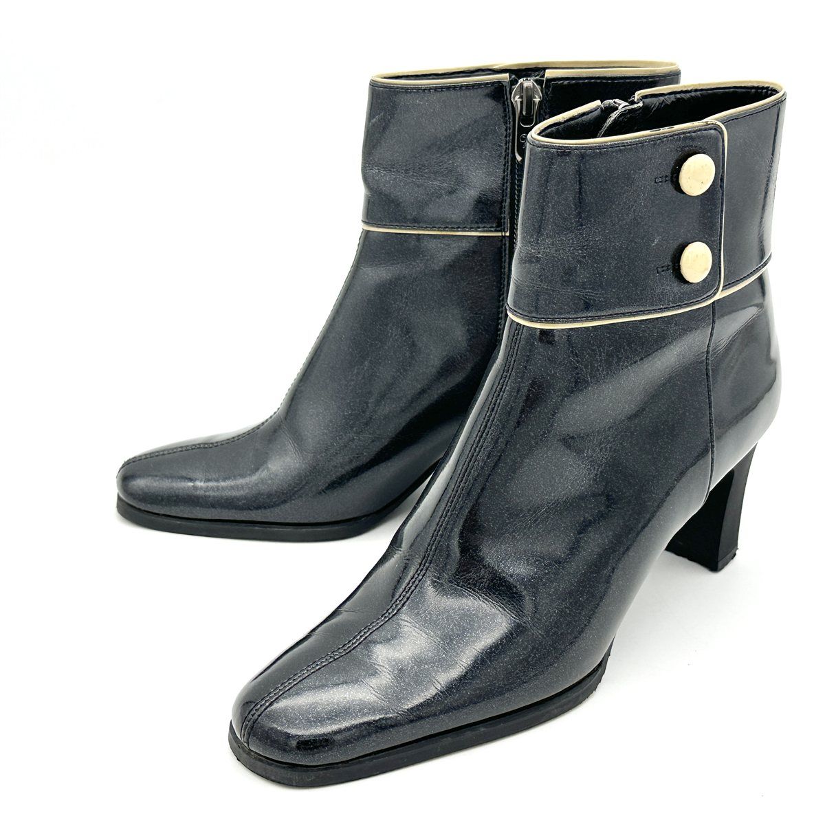 銀座かねまつ　ロングレインブーツ ファスナー付き 雨の日に便利なゴアテックス素材のレインブーツとかねまつオリジナル