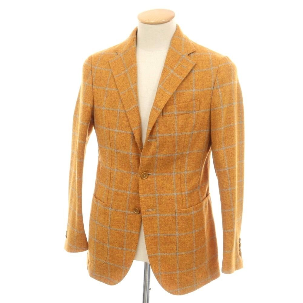 中古】デペトリロ DE PETRILLO ウール チェック 3B テーラード