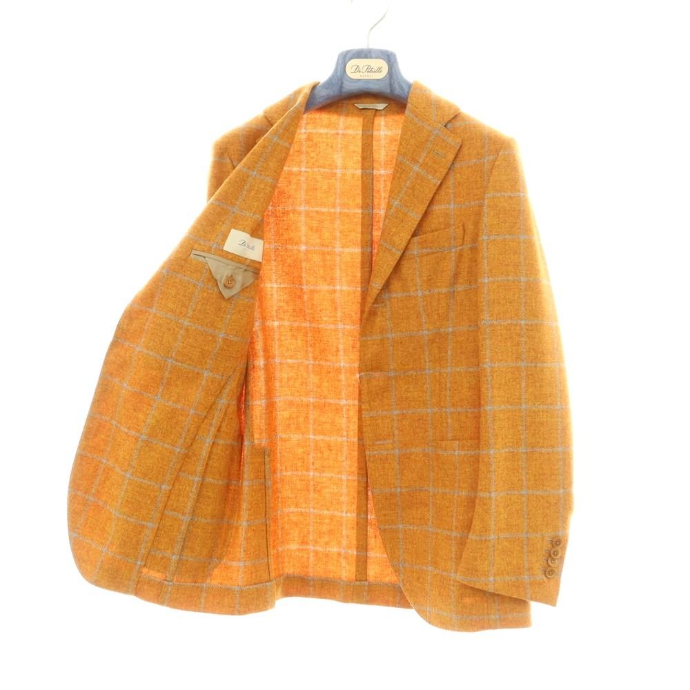 中古】デペトリロ DE PETRILLO ウール チェック 3B テーラード