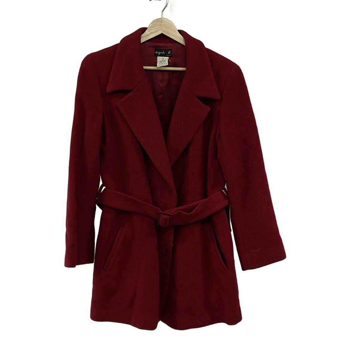 agnes b(アニエスベー) コート サイズ3 L レディース - レッド 長袖