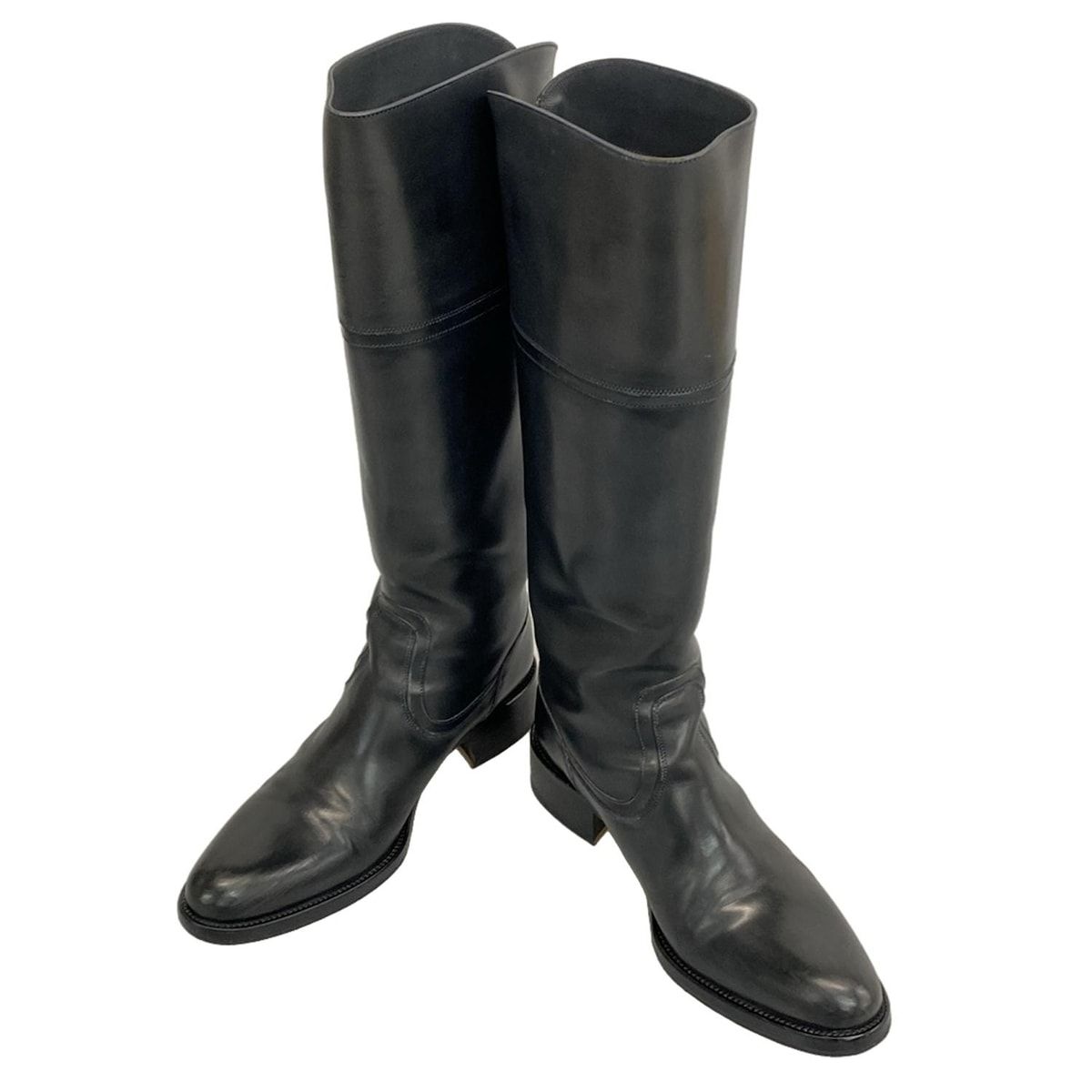 SARTORE(サルトル) ロングブーツ 38 レディース - 黒 アウトソール張替