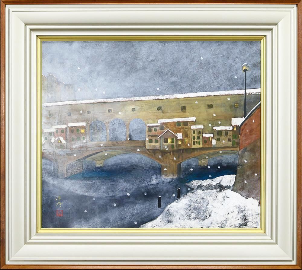 平岩洋彦、【渓】、希少な大判額装用画集より、美品、日本人画家、新品額装付 Yahoo!オークション - 平岩洋彦 【渓】 希少な大判額装用画集より 美品