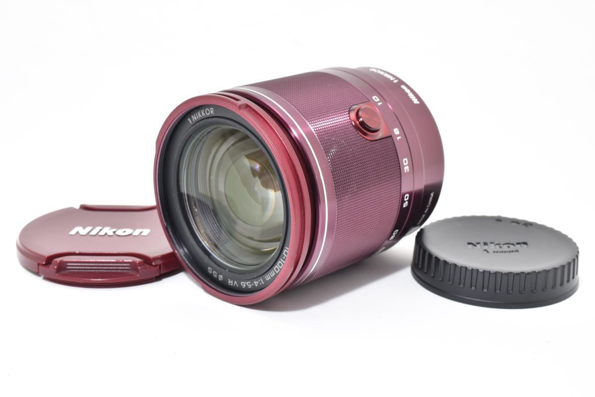 現状動作品 Nikon 1 NIKKOR 10-100mm F4-5.6 VR レッド YM4519#45 