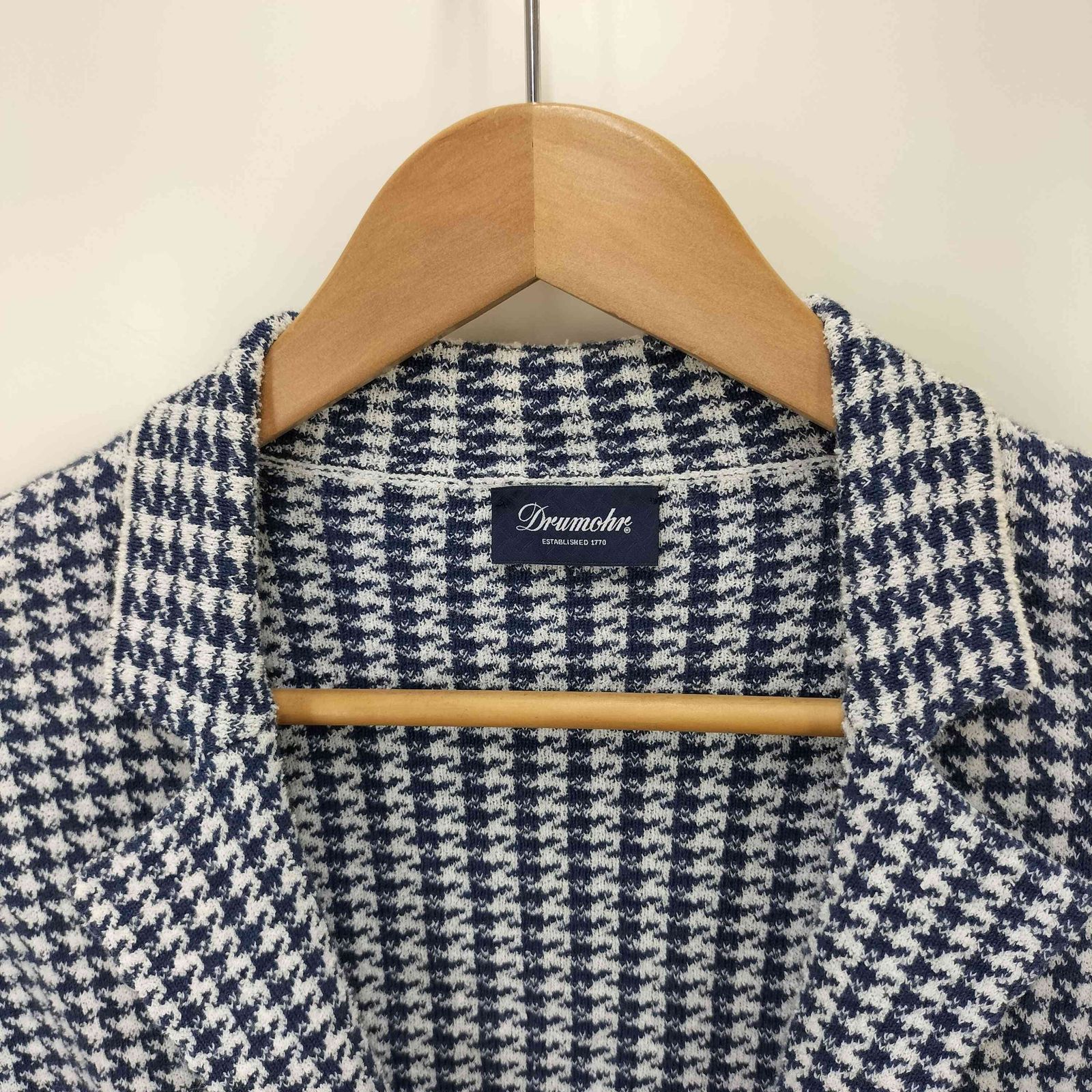 ドルモア Drumohr 千鳥格子 3Bテーラードジャケット メンズ JPN：42