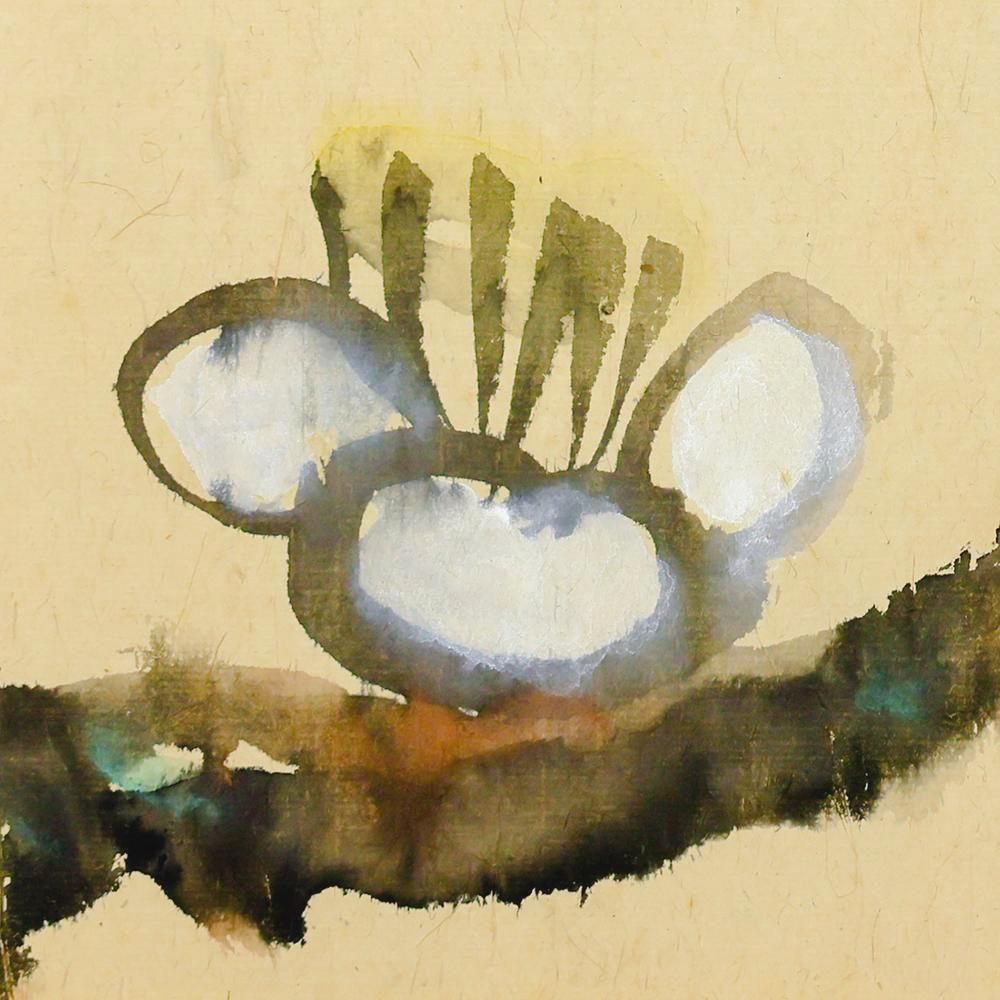 北川民次水彩画 真作】【WISH】北川民次 水彩 約6号 ◇早春を告げる白梅 〇物故巨匠 元