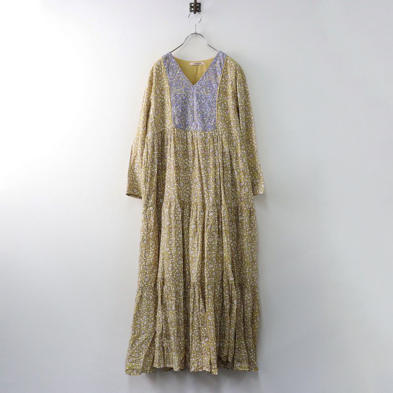 美品 ヌキテパ ne Quittez pas ドビーチェックリーフプリント