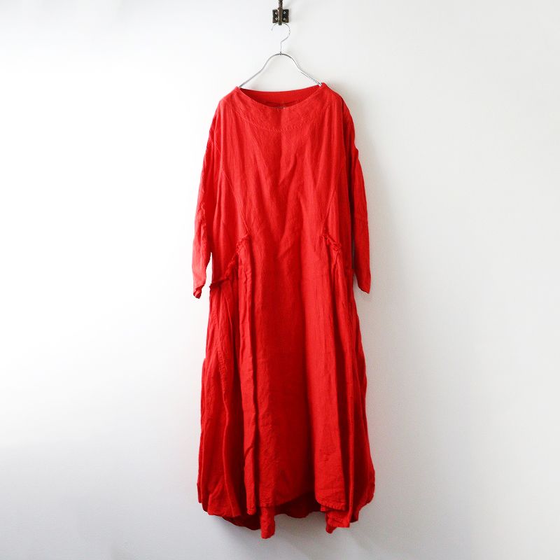 人気シリーズ ハレルヤ hallelujah リネン 羊飼いローブ 38 レッド