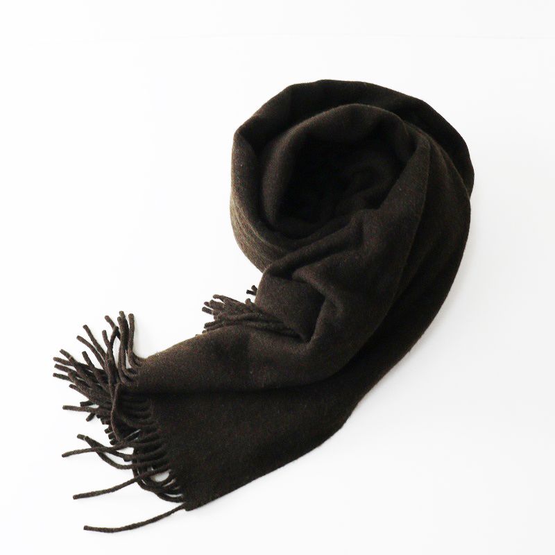 新品タグ付き⭐︎カオス別注　ASAUCE MELER ブラック フリンジストール カオス Chaos アソースメレ ASAUCE MELER 別注 ウールフリンジストール