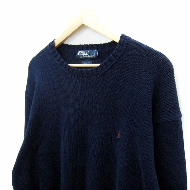 ラルフローレン刺繍 ネイビー 長袖セーター ポロ バイ ラルフローレン Polo by Ralph Lauren ニット セーター 長袖